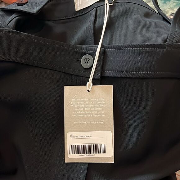 NWT Everlane Go Weave button down tank midi dress size 12 missing sash - Picture 9 of 12